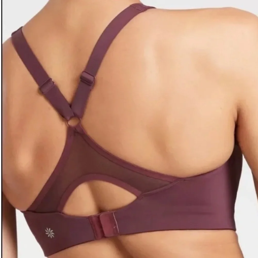 Athleta Advance Bra Size 32C Agate Purple High Impact Sports Bra Running Gym EUC
